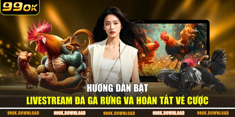 Hướng dẫn bật livestream đá gà rừng và hoàn tất vé cược